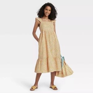 Target Universal Threads Yellow Ditsy Dress